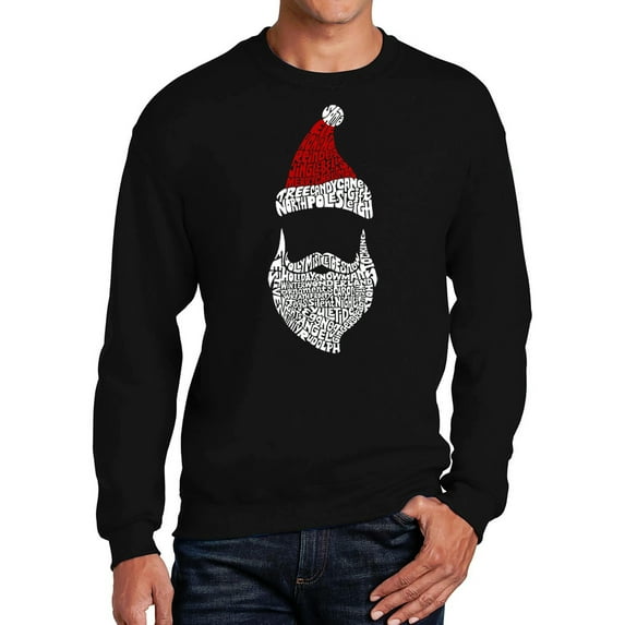 Men's Word Art Crewneck Sweatshirt - Santa Claus