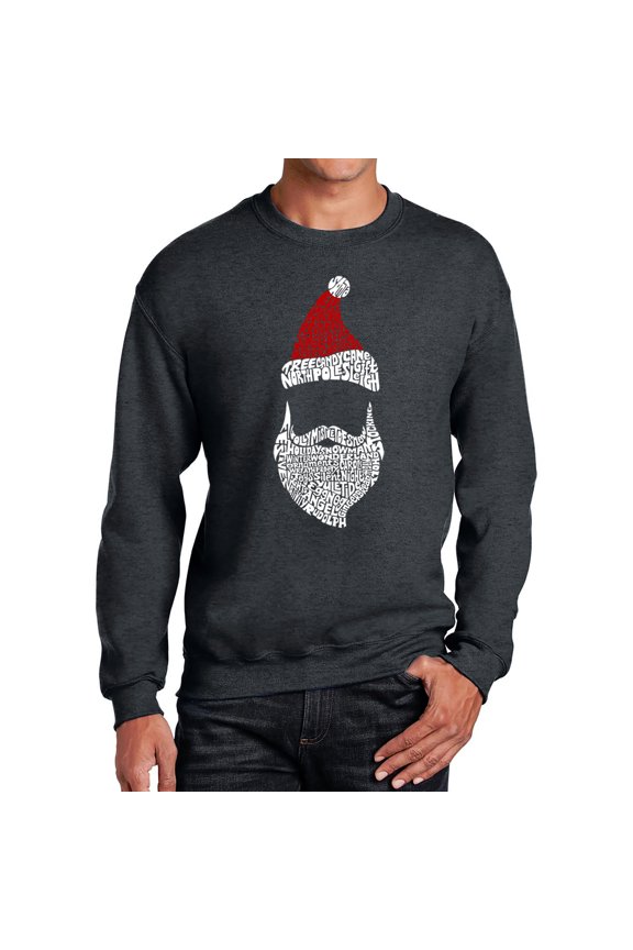 Men's Word Art Crewneck Sweatshirt - Santa Claus