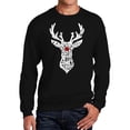 thumbnail image 1 of Men's Word Art Crewneck Sweatshirt - Santa's Reindeer, 1 of 2