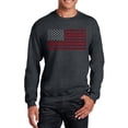 thumbnail image 1 of Men's Word Art Crewneck Sweatshirt - USA Flag, 1 of 2