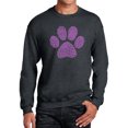 thumbnail image 1 of Men's Word Art Crewneck Sweatshirt - XOXO Dog Paw, 1 of 2