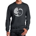 thumbnail image 1 of Men's Word Art Crewneck Sweatshirt - Yin Yang Cat, 1 of 2