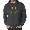 thumbnail image 1 of Men's Word Art Hooded Sweatshirt - Be Happy Smiley Face, 1 of 2