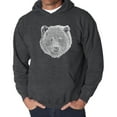 thumbnail image 1 of Men's Word Art Hooded Sweatshirt - Bear Face, 1 of 2
