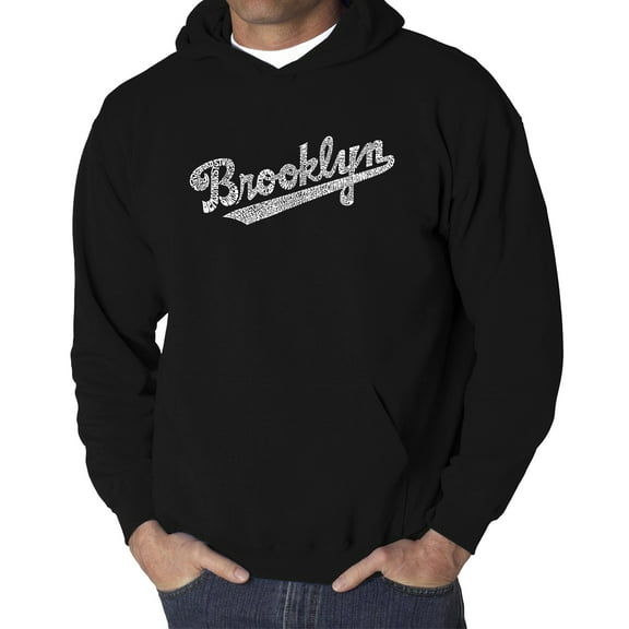Men's Word Art Hooded Sweatshirt - Brooklyn Neighborhoods