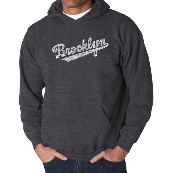Men's Word Art Hooded Sweatshirt - Brooklyn Neighborhoods