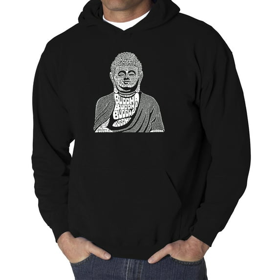 Men's Word Art Hooded Sweatshirt - Buddha