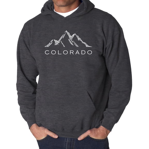 Men's Word Art Hooded Sweatshirt - Colorado Ski Towns
