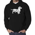 thumbnail image 1 of Men's Word Art Hooded Sweatshirt - Dachshund, 1 of 2