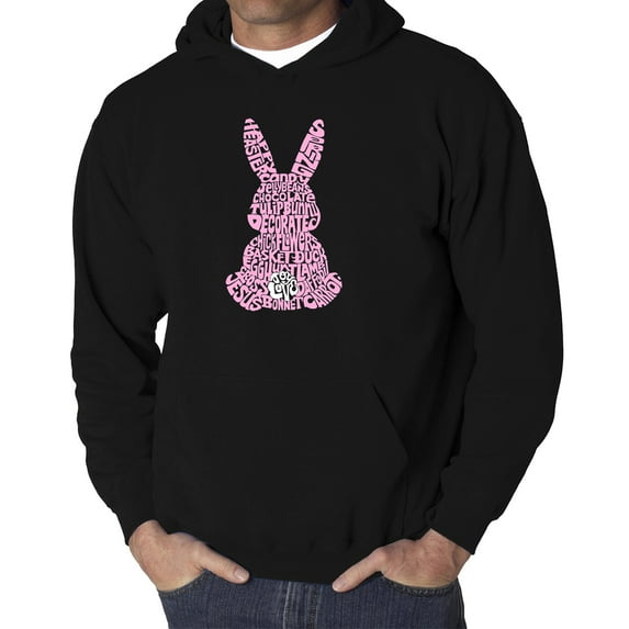Men's Word Art Hooded Sweatshirt - Easter Bunny