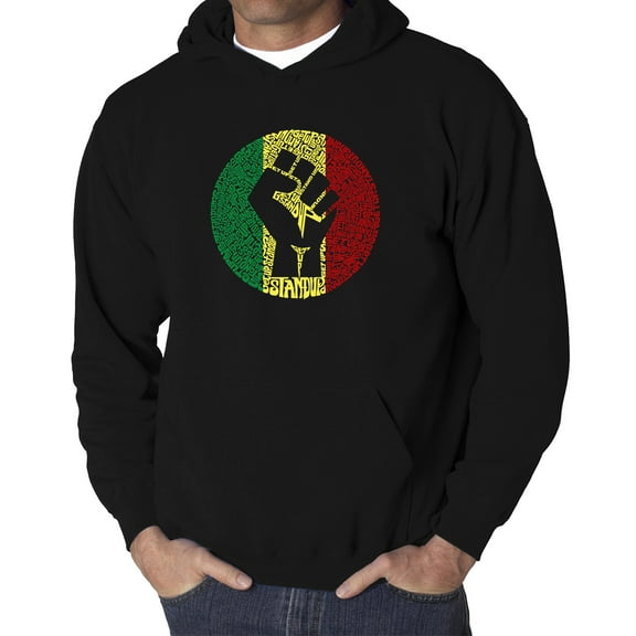 Men's Word Art Hooded Sweatshirt - Get Up Stand Up