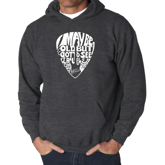 Men's Word Art Hooded Sweatshirt - Guitar Pick