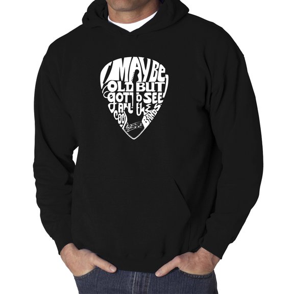Men's Word Art Hooded Sweatshirt - Guitar Pick