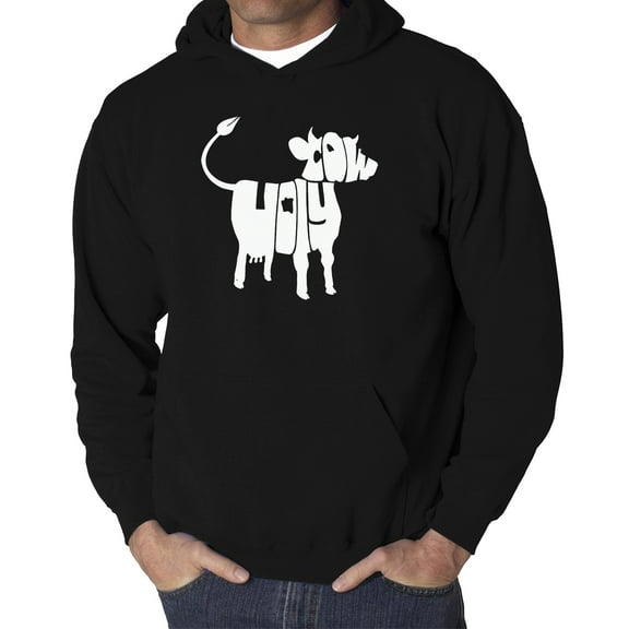 Men's Word Art Hooded Sweatshirt - Holy Cow