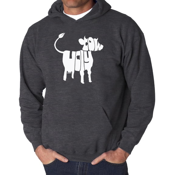 Men's Word Art Hooded Sweatshirt - Holy Cow