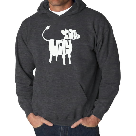 Men's Word Art Hooded Sweatshirt - Holy Cow