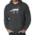 thumbnail image 1 of Men's Word Art Hooded Sweatshirt - Howling Wolf, 1 of 2
