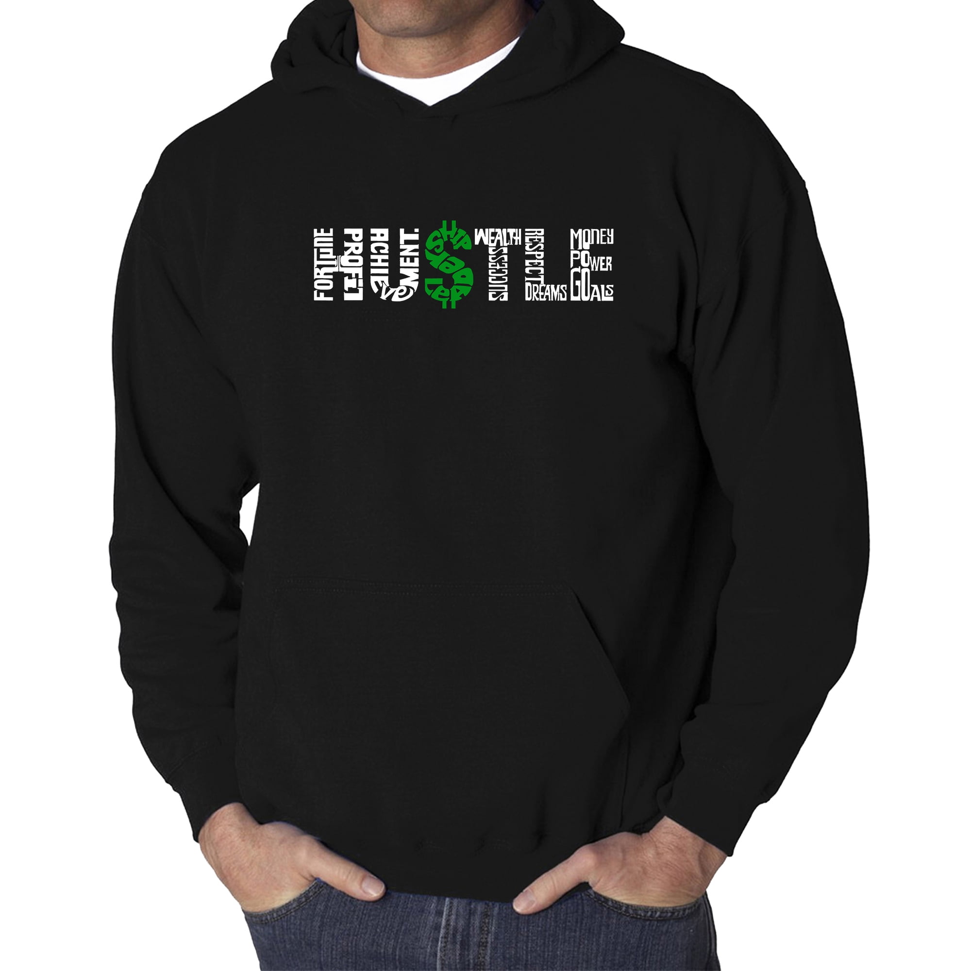Small Black Cotton Blend Hooded Pullover Sweatshirt