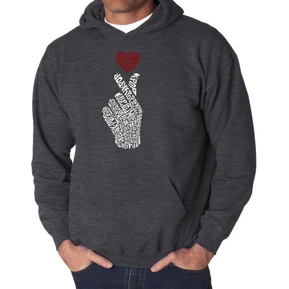 Men's Word Art Hooded Sweatshirt - K-Pop
