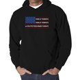 thumbnail image 1 of Men's Word Art Hooded Sweatshirt - Land of the Free American Flag, 1 of 2