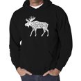 thumbnail image 1 of Men's Word Art Hooded Sweatshirt - Moose, 1 of 2