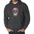 thumbnail image 1 of Men's Word Art Hooded Sweatshirt - Music Notes Skull, 1 of 2