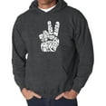 thumbnail image 1 of Men's Word Art Hooded Sweatshirt - Peace Out, 1 of 2