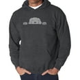 thumbnail image 1 of Men's Word Art Hooded Sweatshirt - Peeking Dog, 1 of 2