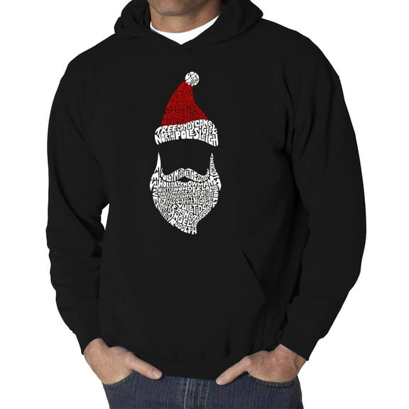 Men's Word Art Hooded Sweatshirt - Santa Claus