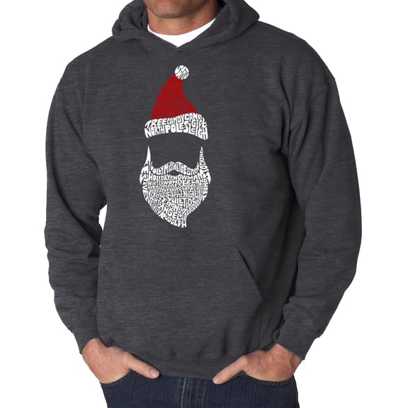 Men's Word Art Hooded Sweatshirt - Santa Claus