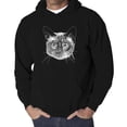 thumbnail image 1 of Men's Word Art Hooded Sweatshirt - Siamese Cat, 1 of 2