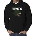 thumbnail image 1 of Men's Word Art Hooded Sweatshirt - T-Rex Head, 1 of 2