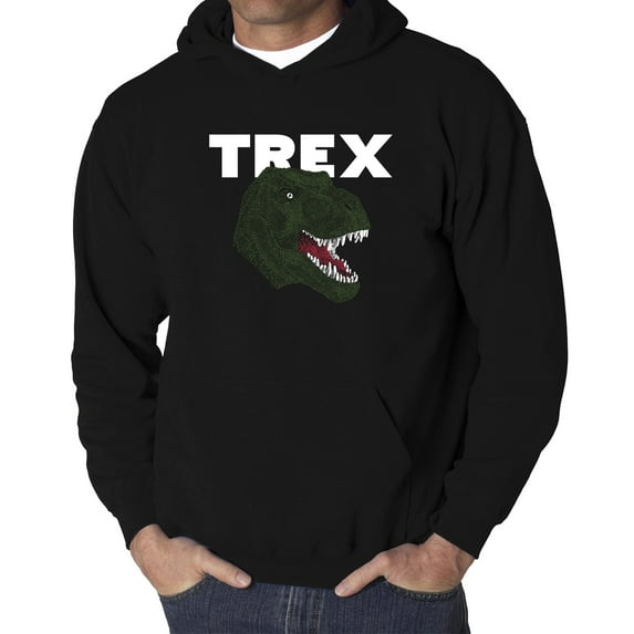 Men's Word Art Hooded Sweatshirt - T-Rex Head