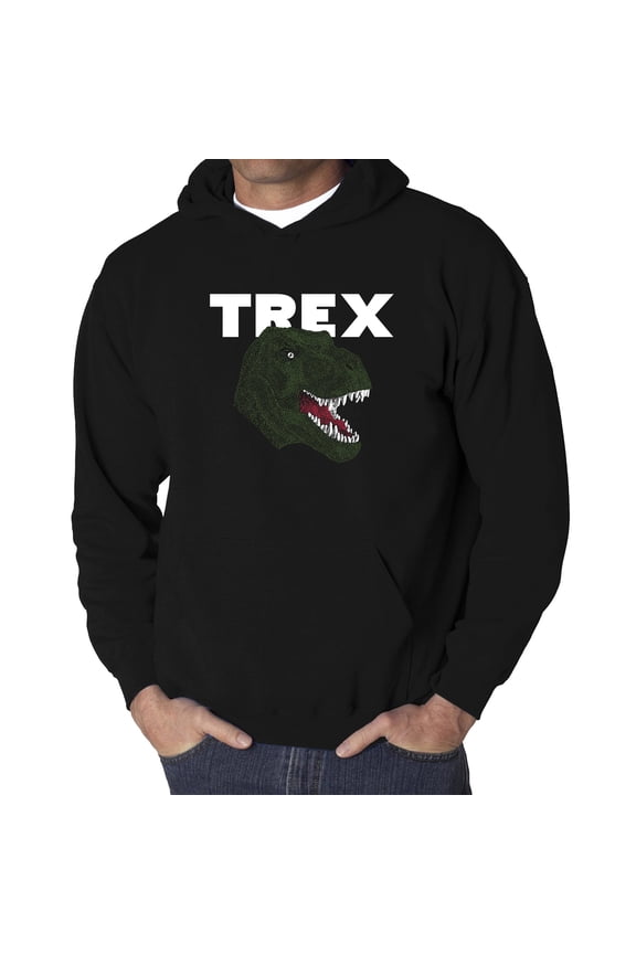 Men's Word Art Hooded Sweatshirt - T-Rex Head