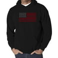 thumbnail image 1 of Men's Word Art Hooded Sweatshirt - USA Flag, 1 of 2
