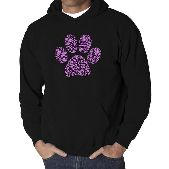 Men's Word Art Hooded Sweatshirt - XOXO Dog Paw