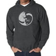 thumbnail image 1 of Men's Word Art Hooded Sweatshirt - Yin Yang Cat, 1 of 2