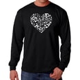 thumbnail image 1 of Men's Word Art Long Sleeve T-shirt - Heart Notes, 1 of 2
