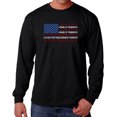 thumbnail image 1 of Men's Word Art Long Sleeve T-shirt - Land of the Free American Flag, 1 of 2