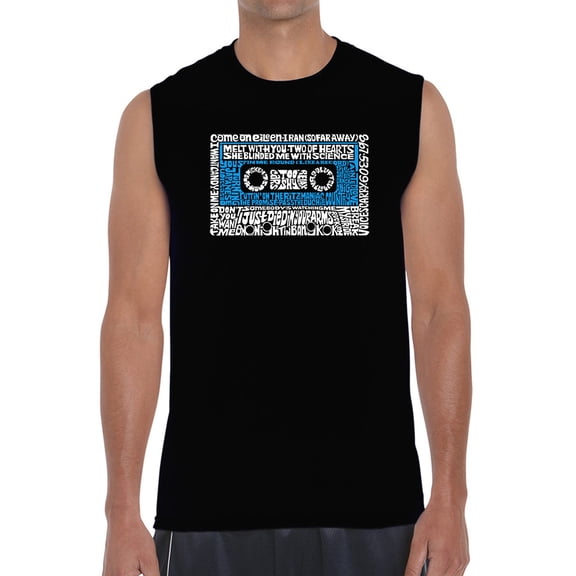 Men's Word Art Sleeveless T-shirt - 80s One Hit Wonders