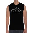 thumbnail image 1 of Men's Word Art Sleeveless T-shirt - Colorado Ski Towns, 1 of 2