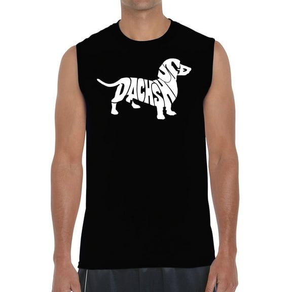 Men's Word Art Sleeveless T-shirt - Dachshund