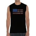 thumbnail image 1 of Men's Word Art Sleeveless T-shirt - Land of the Free American Flag, 1 of 2
