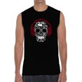 thumbnail image 1 of Men's Word Art Sleeveless T-shirt - Music Notes Skull, 1 of 2