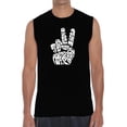thumbnail image 1 of Men's Word Art Sleeveless T-shirt - Peace Out, 1 of 2