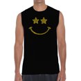 thumbnail image 1 of Men's Word Art Sleeveless T-shirt - Rockstar Smiley, 1 of 2