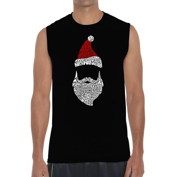 Men's Word Art Sleeveless T-shirt - Santa Claus