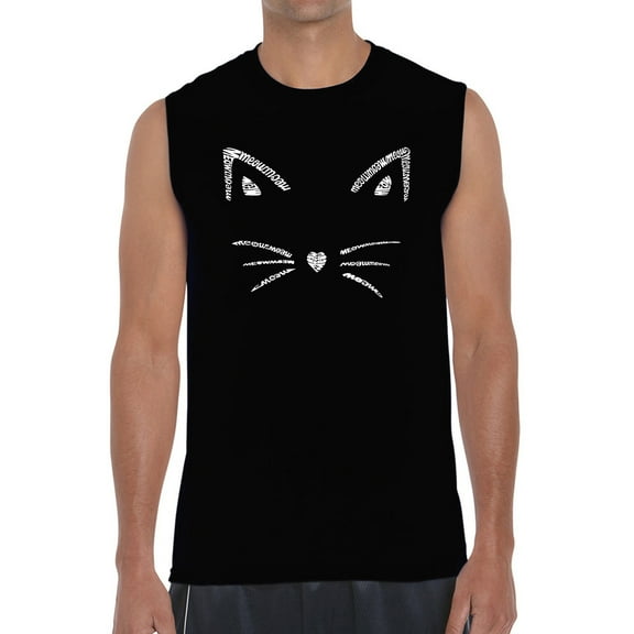 Men's Word Art Sleeveless T-shirt - Whiskers