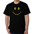 thumbnail image 1 of Men's Word Art T-shirt - Be Happy Smiley Face, 1 of 2