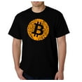 thumbnail image 1 of Men's Bitcoin Word Art T-shirt Color: Black Size: S, 1 of 2